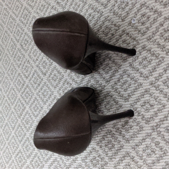 Giuseppe Zanotti leather and patent peep toe heels sz 38.5 - Picture 4 of 7